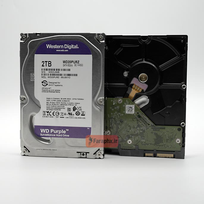 Hdd2tb2 هارد اینترنال وسترن دیجیتال 1 ترابایت بنفش - تصویر 2